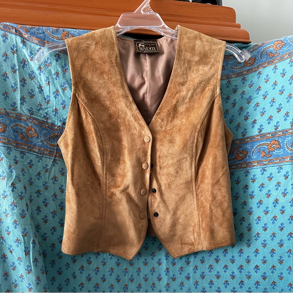 Wapiti Light Brown Suede Vest